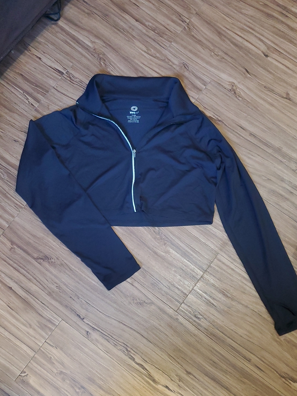 Womens Cropped Bloq-uv Zip Up